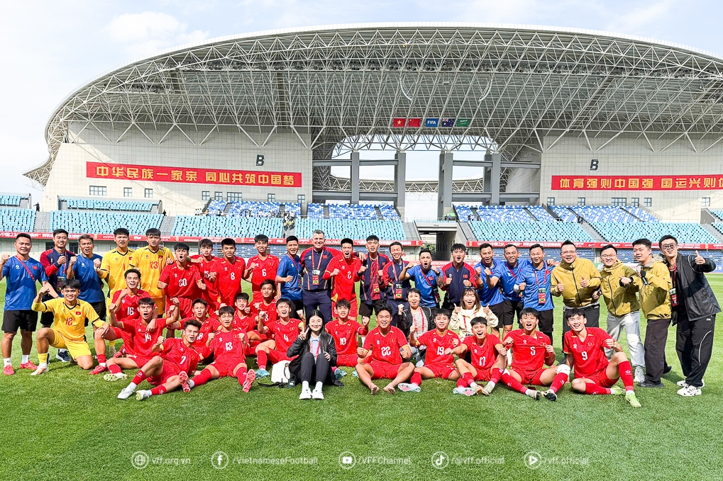 dT U16 Viet Nam khep lai giai giao huu U16 quoc te tai Noi Mong Trung Quoc